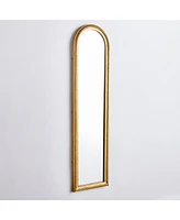 13"W x 1.5"D x 50"H Alexander Gold Framed Arched Full Length Wall Mirror