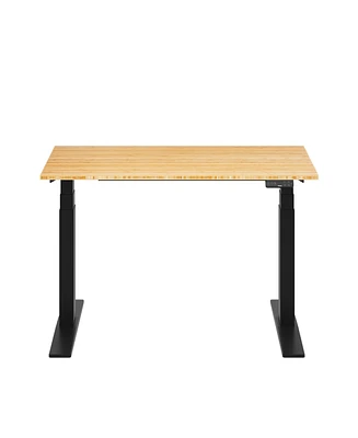 Flexispot E7-commercial W Electric Adjustable Standing Desk, Bamboo Top