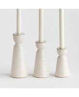 Libbey Taper Candle Holders Set of 3