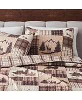 Linery & Co. Rustic Lodge Patchwork Microfiber Quilt Set With Shams