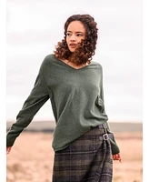 Celtic & Co. Women's Geelong Slouch V-Neck Sweater