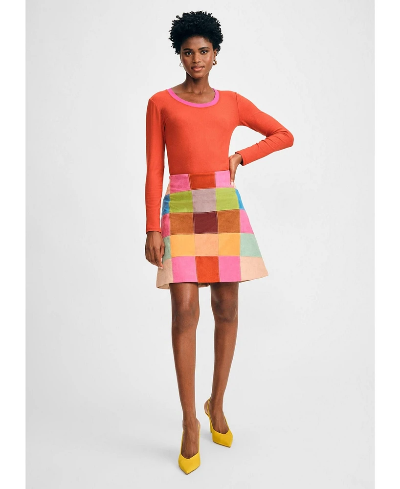 Isaac Mizrahi Women's Patchwork Skirt