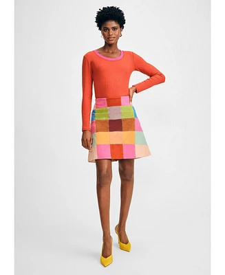 Isaac Mizrahi Women's Patchwork Skirt