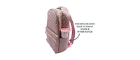 Packed Party Backpack Women's Small Fashion Shoulder Book Bag Trendy Look for Ladies at School, Work, and Travel (Pink Glitter Party)
