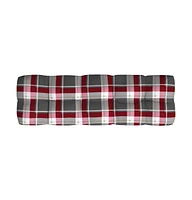 Pallet Sofa Cushions 7 pcs Red Check Pattern