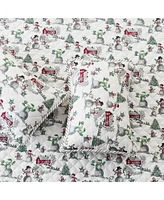 Linery & Co. Holiday Printed Microfiber Quilt Set with Shams