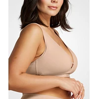 Siella Women's Organic Cotton Plunge Foam Bra