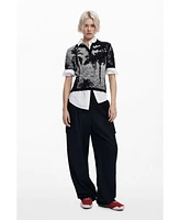 Desigual Women's T-shirt designed by Mr. Christian Lacroix