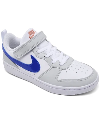 Nike Little Kids Court Borough Low Recraft Fastening Strap Casual Sneakers from Finish Line