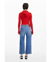 Desigual Women's Straight jeans with patches