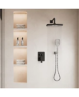 Casainc Pressure-balanced Valve Included All-In-One Kit with Rough In-Valve Thermostatic Shower System