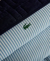 Lacoste Home Pinstripe Croc Cotton -Pc. Comforter Set