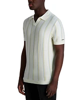 Karl Lagerfeld Paris Men's Johnny-Collar Stripe Polo Shirt