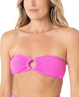 Roxy Juniors' Haleiwa Textured Bandeau Bikini Top