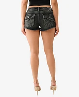 True Religion Women's Joey Low Rise Flap Shorts