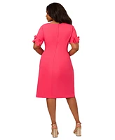 Adrianna Papell Plus Floral Applique Sheath Dress