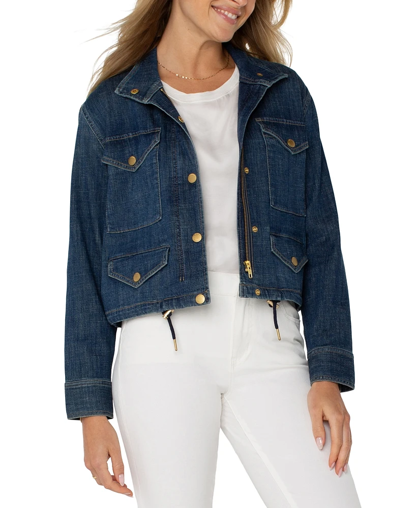 Liverpool Los Angeles Women's Cropped Cargo Jacket