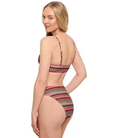 Salt Cove Juniors Front Tab Midkini Top High Waist Cheeky Bottoms Exclusively At Macys