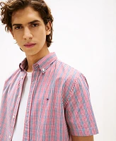 Tommy Hilfiger Men's Americana Tailored Relaxed-Fit Check Button-Down Shirt