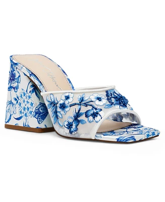 Betsey Johnson Women's Roo Embroidered Slip-On Sandals