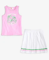 Epic Threads Little Big Girls Vacay Vibes Tank Top Striped Tennis Skirt Exclusively At Macys