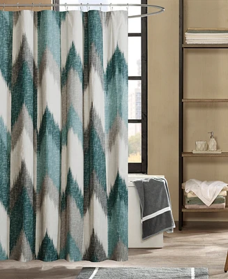 Ink+Ivy Alpine Chevron Stripe Cotton Shower Curtain, 72" x