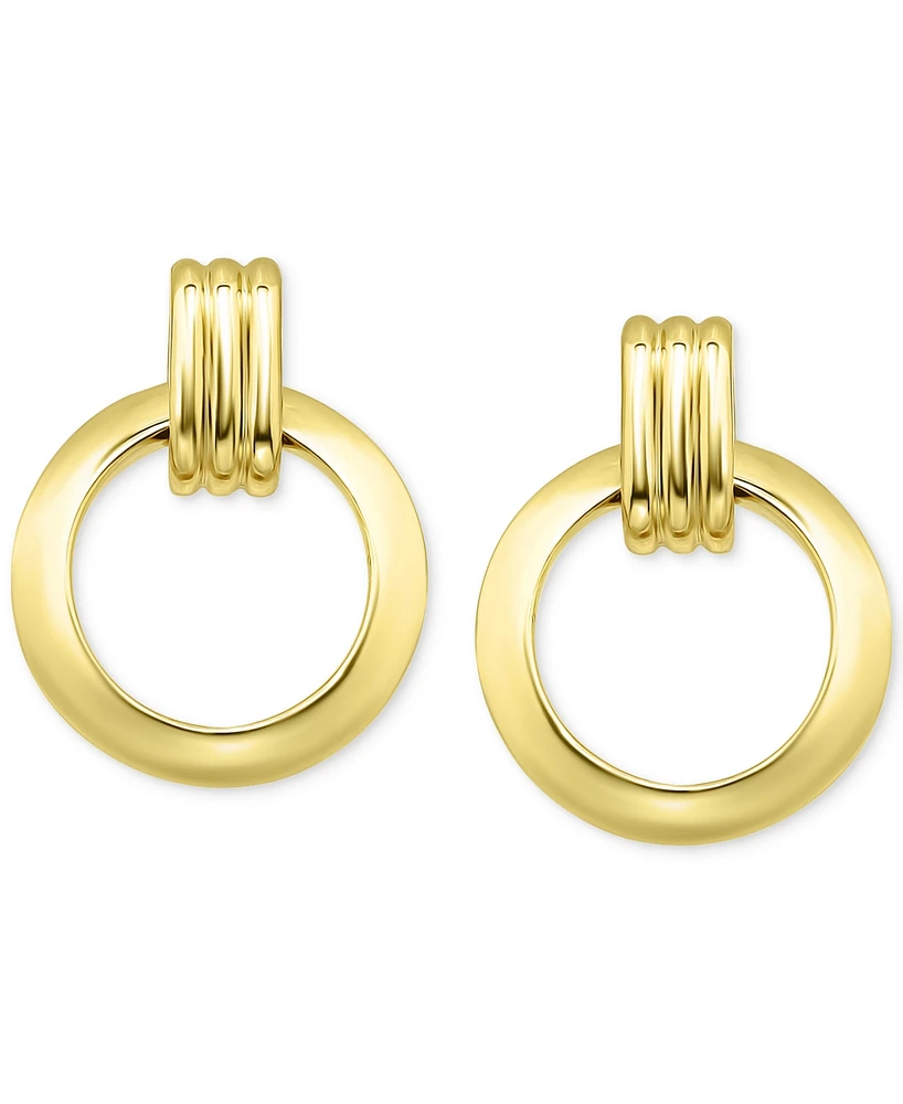 Giani Bernini Doorknocker Drop Earrings (3/4") 18k Gold-Plated Sterling Silver (also Silver), Exclusively at Macy's