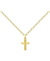 Giani Bernini Cross Pendant Necklace 18k Gold-Plated Sterling Silver (also Silver), 16" + 2" extender, Exclusively at Macy's