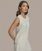 Donna Karan New York Women's Sequined Sleeveless Sweater