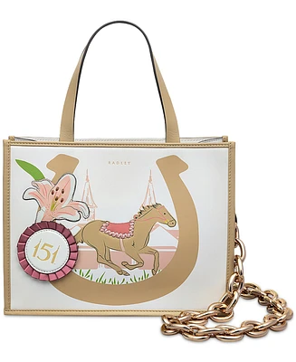 Radley London Kentucky Derby Small Leather Open Top Grab Bag