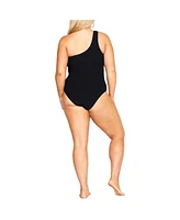 City Chic Plus Izzy One Shoulder 1 Piece