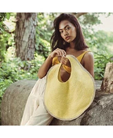 Citroen Solo Jute Bag In Lemon Yellow