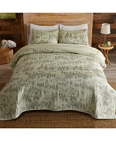 Linery & Co. Lodge Printed Microfiber Quilt Set with Shams