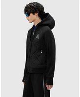 Alpenhaus Men's Bornant Hybrid Insulated Bomber Jacket with Removable Hood