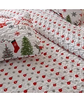 Linery & Co. Holiday Printed Microfiber Quilt Set With Shams