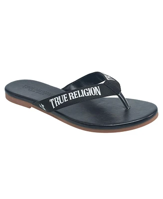 True Religion Ladies Doja Logo Thong Sandal