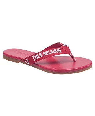 True Religion Ladies Doja Logo Thong Sandal