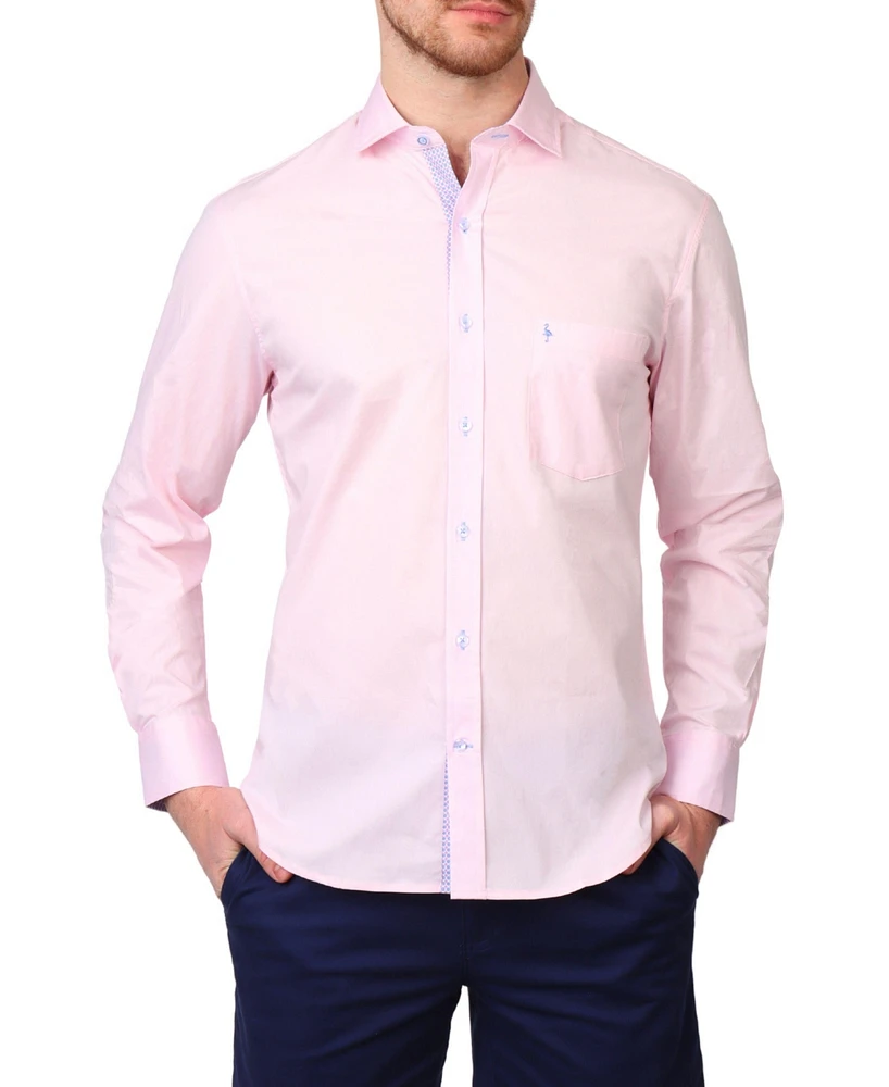 Tailorbyrd Men's Solid Long Sleeve Shirt