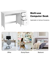 3-Drawer Home Office Study Computer Desk with Spacious Desktop