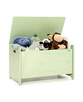 Wooden Kids Toy Box with Safety Hinge