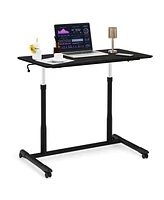 Height Adjustable Computer Desk Sit to Stand Rolling Notebook Table