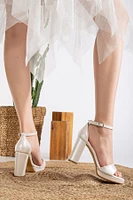 Renee Platform Sandals with Pearls