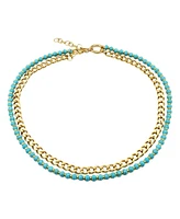 Cleo Blue Magnesite / Gold