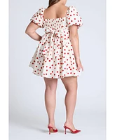 Eloquii Plus Puff Sleeve Mini Dress