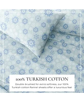 Turkish Cotton Double-Brushed Printed Flannel Bed Sheet Set