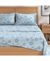 Turkish Cotton Double-Brushed Printed Flannel Bed Sheet Set