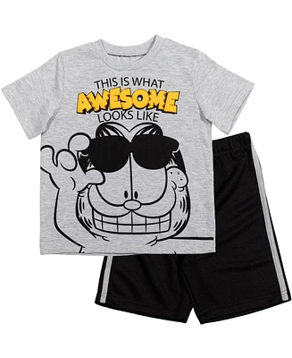 Garfield Boys T-Shirt and Mesh Shorts Outfit Set