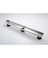 24 Inches Linear Shower Drain, Included Hair Strainer and Leveling Feet