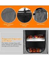 Foldable Outdoor Bbq Portable Grilling Table with Windscreen Bag