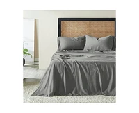 Superior Cotton Linen Blend Deep Pocket Bed Sheet Set